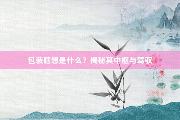 包装瞎想是什么?揭秘其中枢与驾驭
